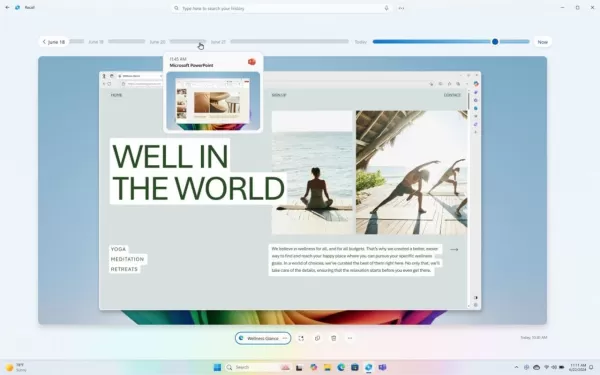 Windows의 리콜 기능 : AI에게 PC를 선택하는 데 전용되는 애매한 파일을 찾도록 요청합니다.