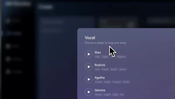 Mureka AI 보컬리스트 선택