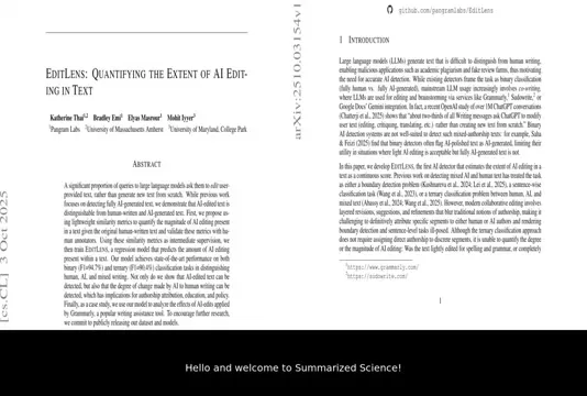 ¿Cómo detectar texto editado por IA en 2025? Guía EditLens para mayor precisión y seguridad.