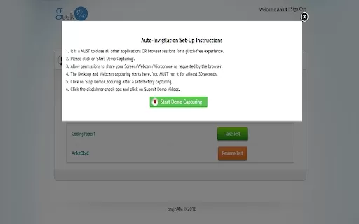 Auto Invigilation Extension - Chrome Extension
