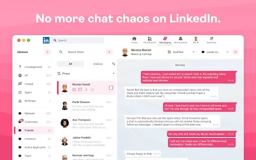 LinkedIn Messenger Flamingo - Chrome Extension