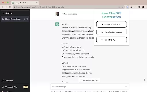 Save ChatGPT Conversation - Chrome Extension