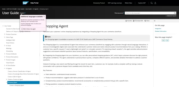 SAP Shopping Assistant