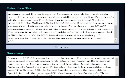 Summarizer - Chrome Extension