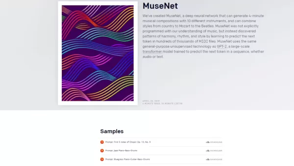 MuseNet : Création Musicale Pilotée par l'IA et Fusion de Styles