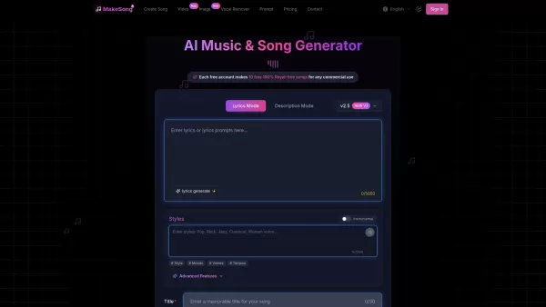 Make Song-AI Song Generator
