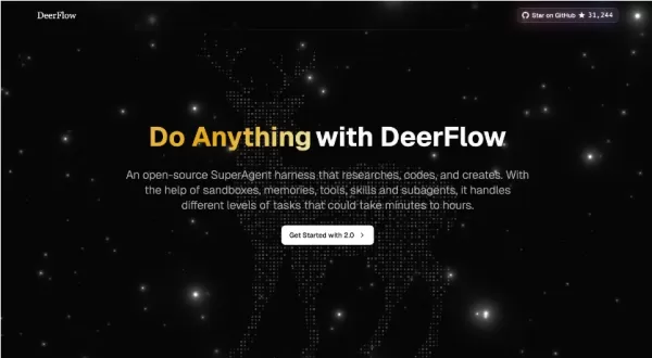字节跳动将其超级代理编排框架DeerFlow 2.0开源，该框架在GitHub上迅速获得了4.4万颗星。该框架集成了多代理任务编排、全面的基于插件的工具包、安全的沙箱环境以及长期记忆功能。它支持主流的AI模型和协议，为复杂的企业级和个人自动化任务提供了多功能的解决方案。
