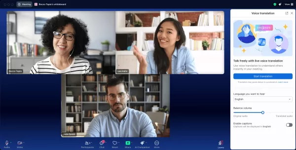 Zoom’s AI translation will allow you to hear the speaker in the language of your choice.