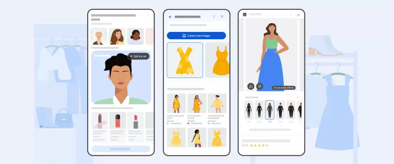 Вкладка Google's Shopping представляет инструмент AI для модных предложений