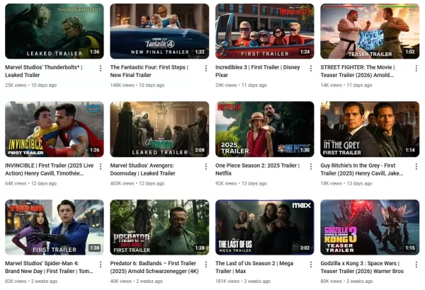 Một ảnh chụp màn hình được chụp từ menu video trên tài khoản YouTube của Màn hình Văn hóa.