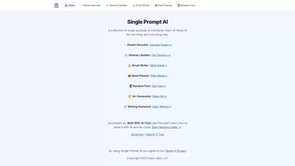 Single Prompt AI