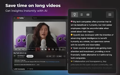 YouTube Summarizer - Chrome Extension