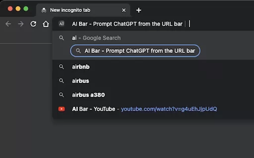 AI Bar - Chrome Extension