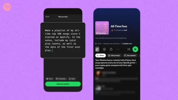 Spotify推出「提示式播放清單」功能，這項全新人工智慧工具現已開放美國與加拿大地區的Premium用戶使用。此功能讓訂閱者無需具備音樂術語知識，僅需透過對話式、詳盡的文字提示即可建立個人化播放清單，系統將同時分析即時音樂趨勢與個人聆聽紀錄。