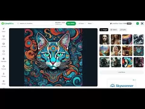 Máy phát điện nghệ thuật Limewire AI