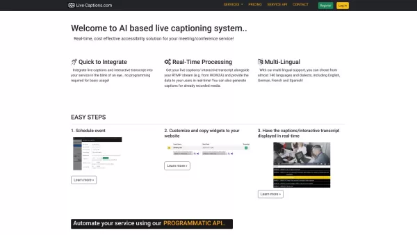 AI based live captioning system