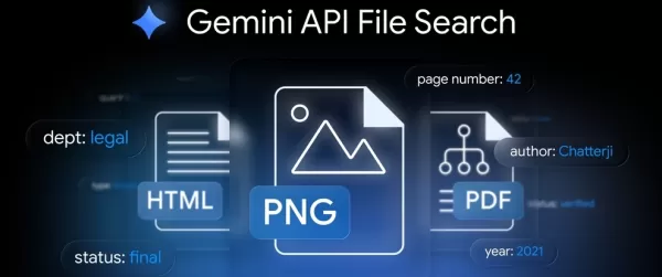 Ilustración de la actualización de la búsqueda de archivos de la API de Gemini