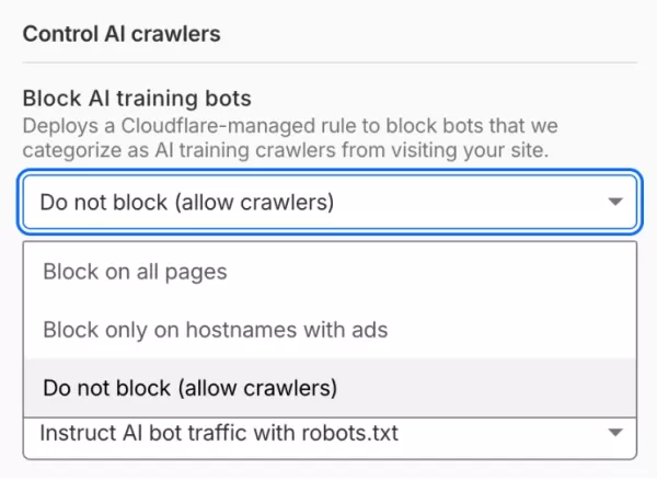 A Cloudflare lançou, em 1º de julho, ferramentas de gerenciamento de tráfego baseadas em IA, permitindo que os proprietários de sites controlem com precisão, de forma separada, os rastreadores de busca, os rastreadores de bots e os rastreadores de treinamento. Isso substitui o bloqueio indiscriminado, que prejudicava o SEO e a receita publicitária, permitindo que os sites protejam seu conteúdo contra bots de treinamento sem comprometer o tráfego proveniente dos mecanismos de busca. A iniciativa sinaliza uma mudança em direção a uma governança estratégica na competição por conteúdo baseada em IA.
