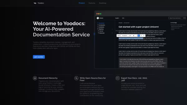 Yoodocs - Your Smart AI-Powered Documentation Service