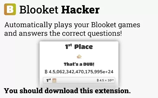Blooket Hacker - Chrome Extension
