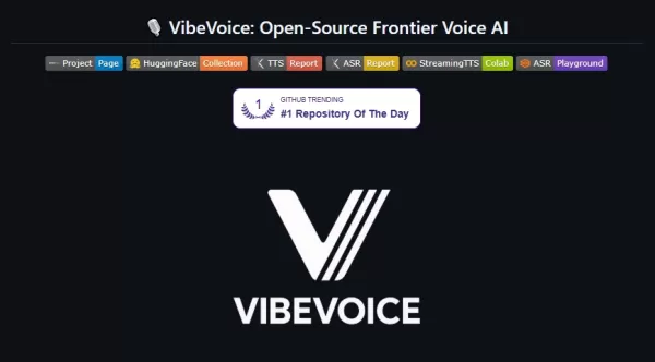 微軟已將其用於語音轉文字與文字轉語音的 VibeVoice AI 模型開源。 該套件包含用於轉錄一小時長音訊的 VibeVoice-ASR-7B、用於生成長達 90 分鐘多講者對話的 VibeVoice-TTS-1.5B，以及延遲僅 300 毫秒的即時語音合成模型。此套件採用 MIT 授權釋出，支援本地部署，旨在推動語音合成技術的創新。