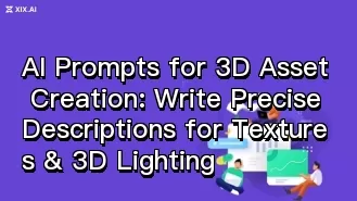 3D 資產創作的 AI 提示詞:為紋理與 3D 照明撰寫精確描述