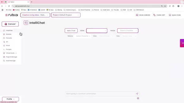 Seleccionando Modelo y Módulo de AI