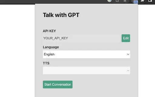 Talk-with-GPT - Chrome Extension