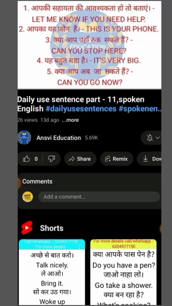 Daily English Mastery: Schlüsselphrasen und Videorekapitulation vereinfacht