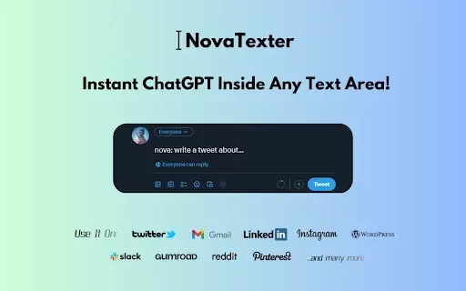 NovaTexter - Chat GPT Chrome Extension