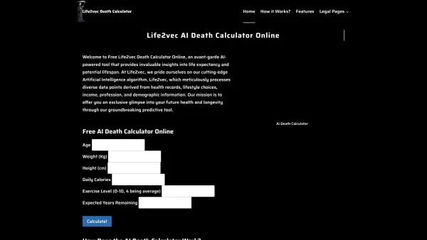 Life2vec AI Death Calculator