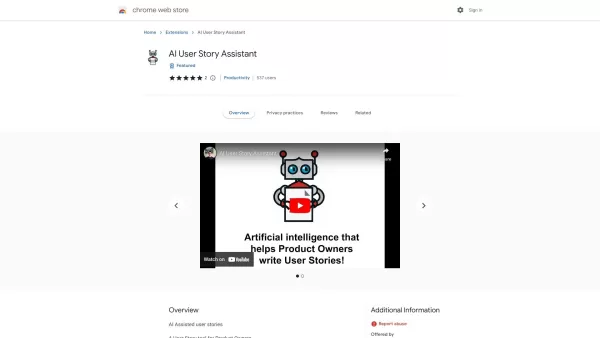 User Story AI - Chrome Extension