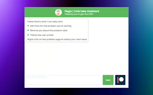 Regis AI: Coding Interviews Assistant - Chrome Extension