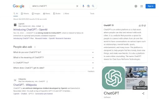 ChatGPT for Search - Chrome Extension