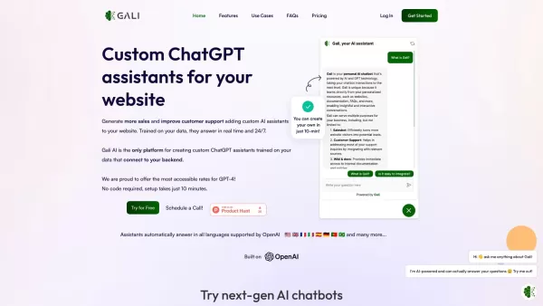 Gali - Custom AI chatbot