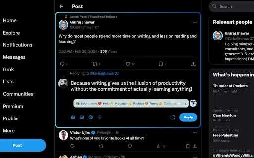 Craft Perfect Tweet Replies & DM with GPT-4 AI - Chrome Extension