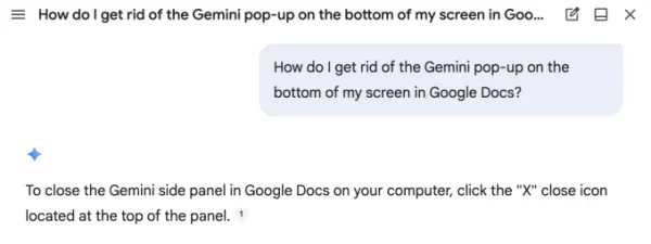 How to turn off AI in your Google Docs