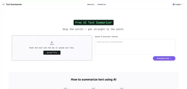 Free AI Text Summarizer