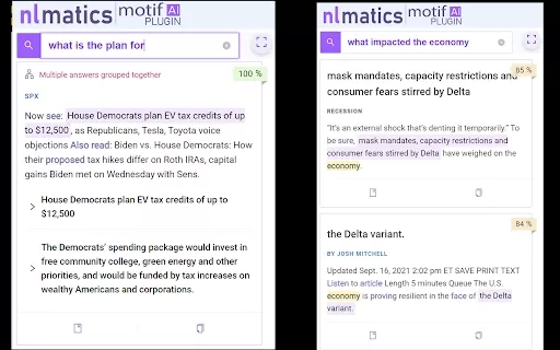 NLMatics Motif - Chrome Extension