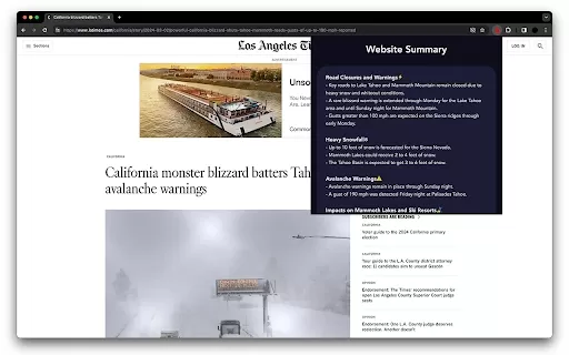 Website Summarizer - Chrome Extension