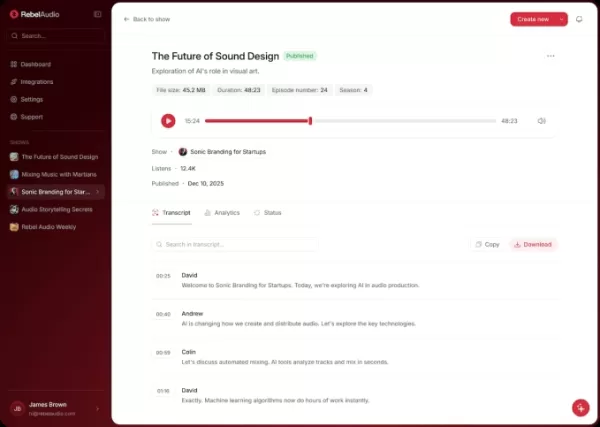 Rebel Audio is a new AI podcasting tool aimed at first-time creators