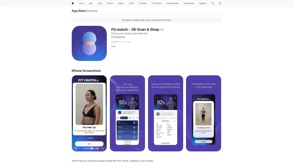 Fit:match - 3D Scan & Shop
