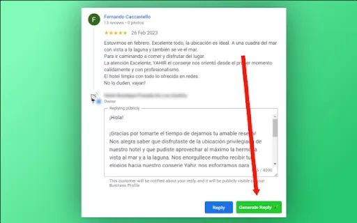 ReviewReplyAI.com - Chrome Extension