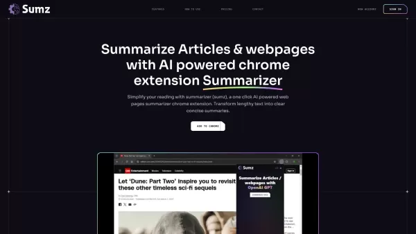 Sumz: Ai powered website summarizer