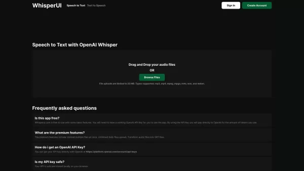 WhisperUI - Text to Speech