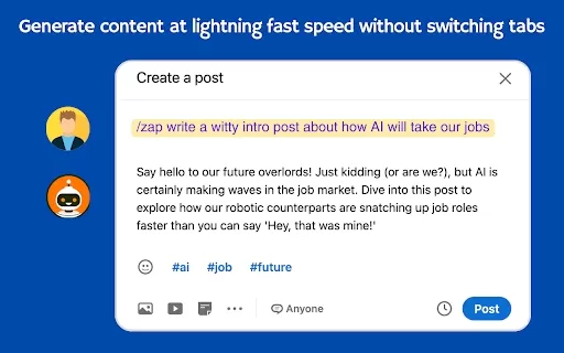 Zapdroid - Chrome Extension