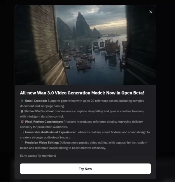 Le 24 août, Alibaba a dévoilé son nouveau grand modèle de génération vidéo Wan3.0, qui représente des progrès significatifs dans les domaines clés de la génération visuelle. Ce modèle permet d’allonger la durée de sortie d’une seule vidéo à 30 secondes, élargissant ainsi la portée narrative de chaque plan. Il prend en charge l’importation de multiples formats de documents tels que doc, xls, ppt, pdf et md, ce qui permet de convertir directement des textes, des tableaux et des diapositives en contenu visuel. Wan3.0 affiche également une grande stabilité, en maintenant une cohérence constante dans l’apparence des caractères, les détails des accessoires, la configuration sonore, les relations spatiales ainsi que le style visuel global, afin de refléter avec précision les lois du monde réel.