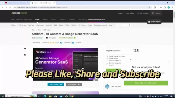 Artifism Überprüfung: KI-gesteuerter Inhalts- & Bildgenerator SaaS Script