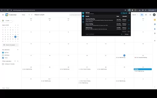 MyTask: AI Text to Calendar - Chrome Extension