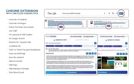 Chat with Desksense AI Powered by GPT4